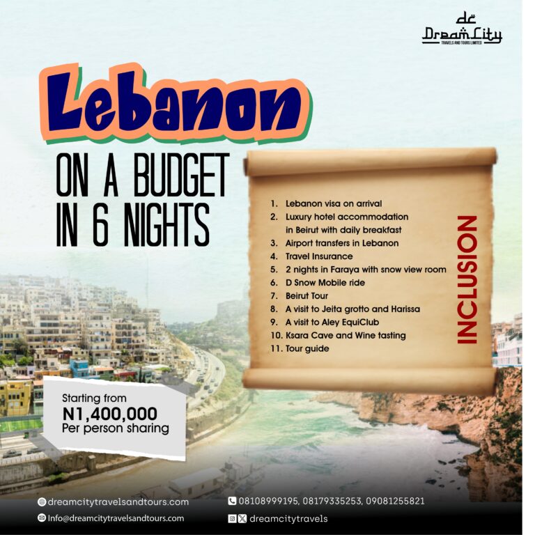 Experience Lebanon’s Elegance and Adventure: 6 Nights of Unmatched Value